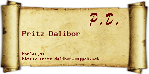 Pritz Dalibor névjegykártya